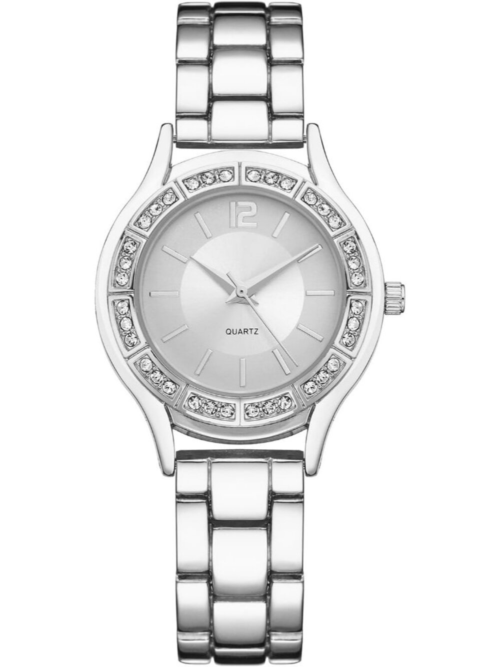 Women's Silver Stylish Waterproof Bracelet Ladies Quartz Relogio Feminino Watch